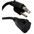 Cable Wholesale CableWholesale 10W1-04210-16 Power Extension Cord  Black  NEMA 5-15P to NEMA 5-15R  13 Amp  16 AWG  UL  CSA rated  10 foot 10W1-04210-16